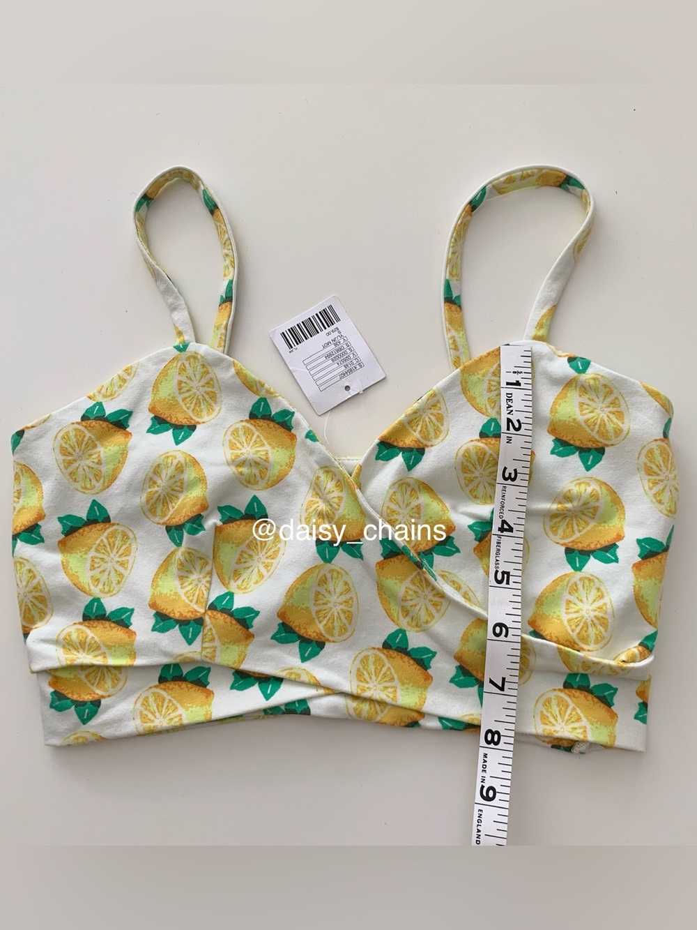 Kimchi Blue Lemon Print Crop Top - Picture 3 of 4
